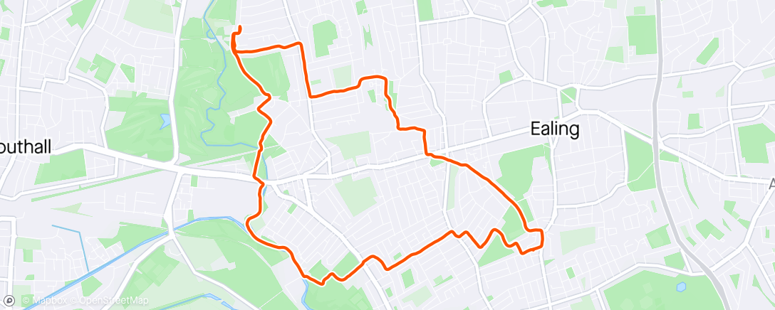 Map of the activity, EE Vest Delivery to Srudland Road, Hanwell - 25APR2024