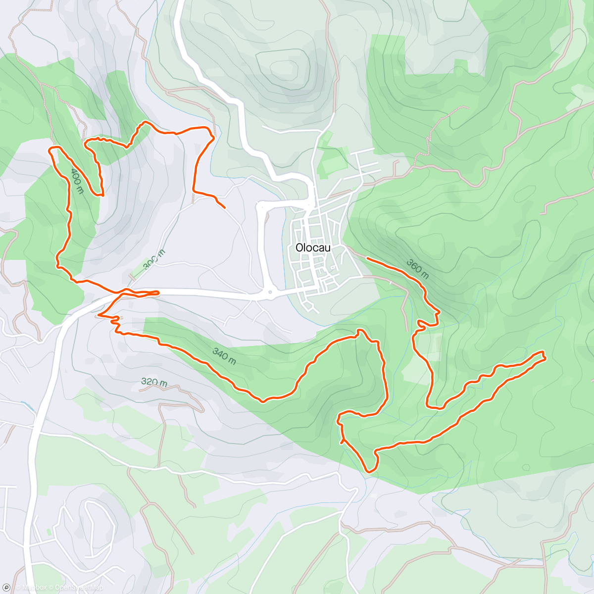 Karte der Aktivität „Carrera de montaña matutina”