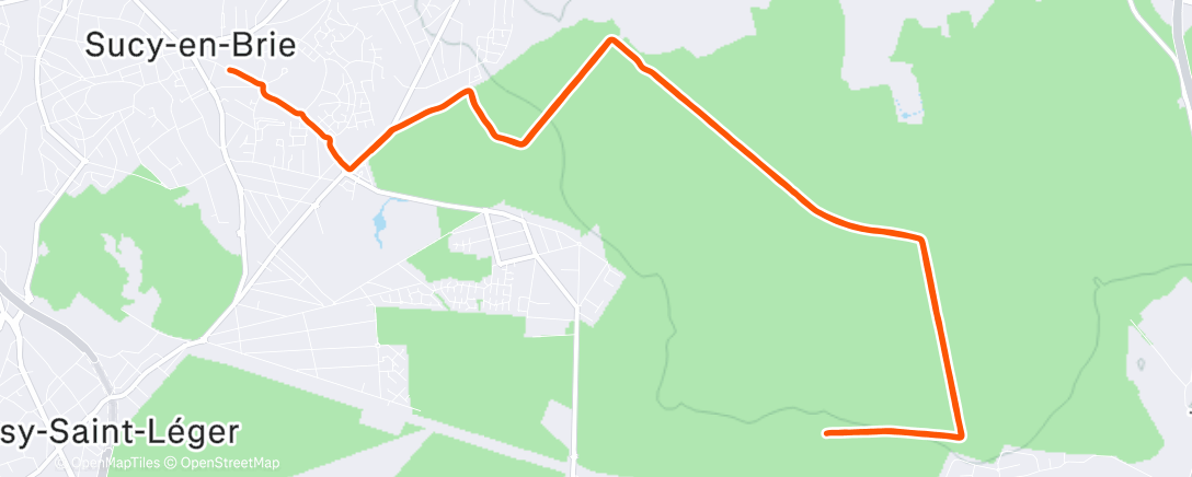 Map of the activity, Morning Run