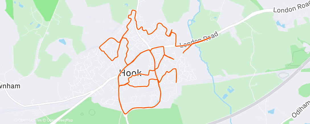 Map of the activity, HR December Handicap etc under a supermoon