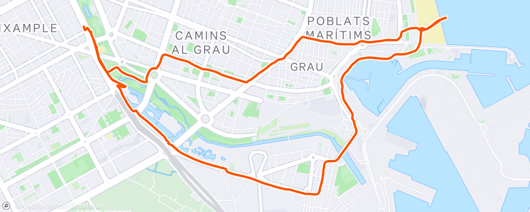 Map of the activity, Morning Run