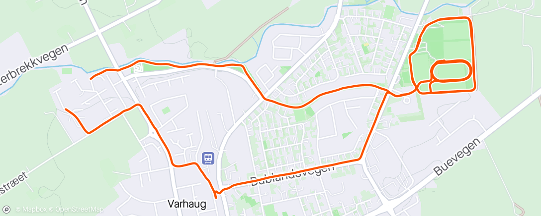 Map of the activity, 20x400m