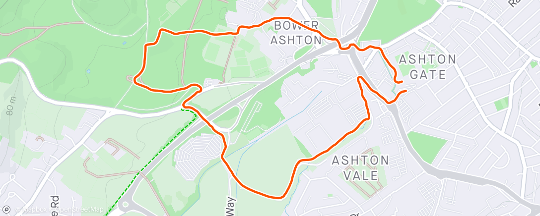 Map of the activity, Morning Run with Misty 🐕‍🦺