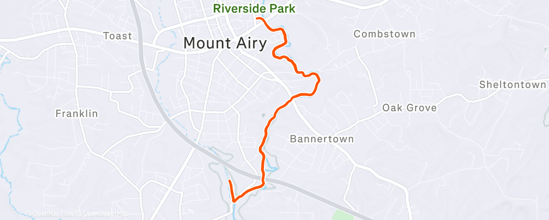 Map of the activity, Morning Run