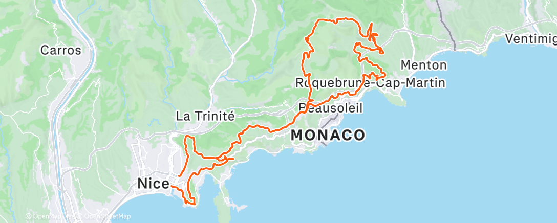 Map of the activity, Morning Ride