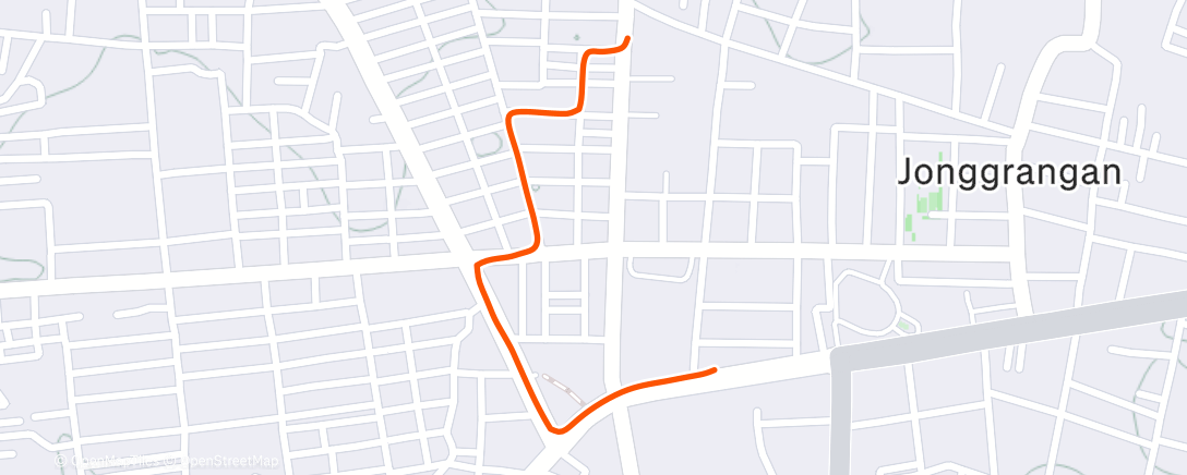 Map of the activity, Morning Run