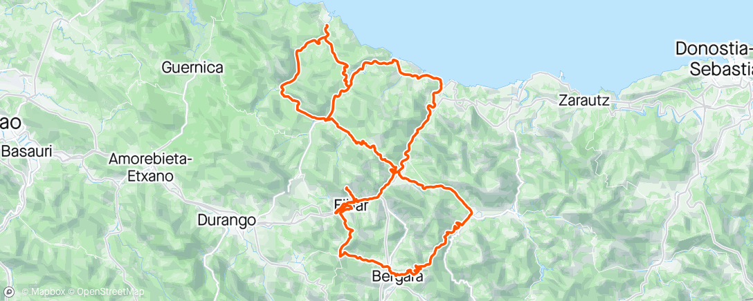 Map of the activity, 5h30 🚴
