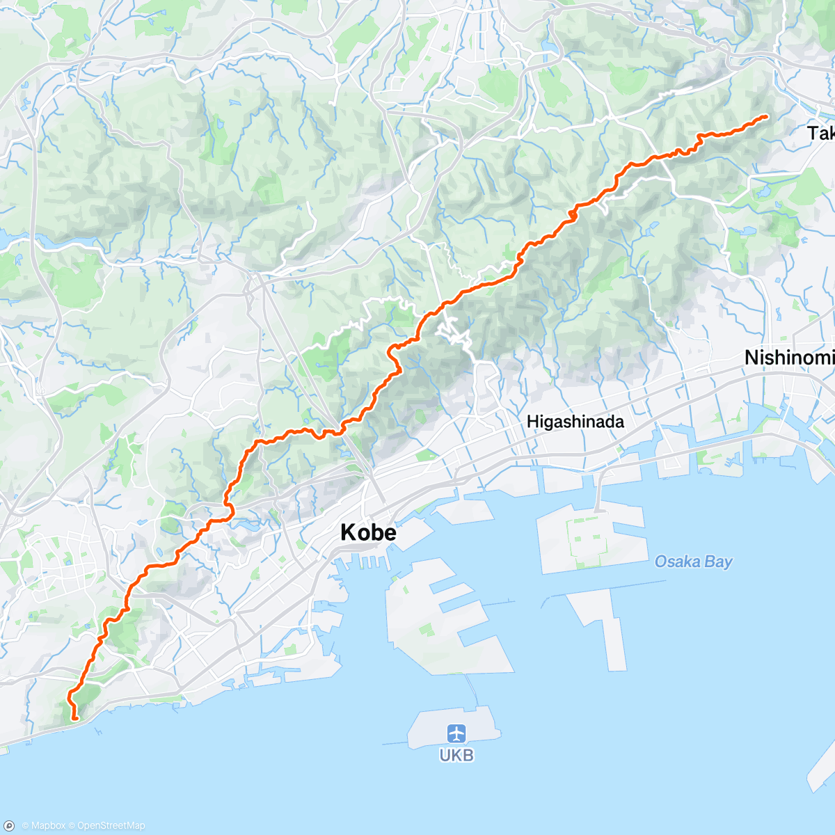 Map of the activity, 六甲キャノンボール