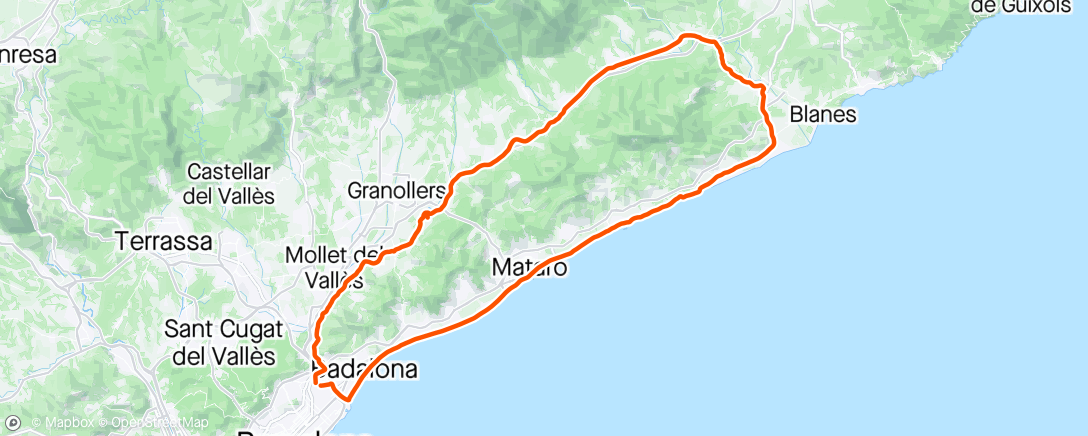 Map of the activity, First Primavera ride ☀️