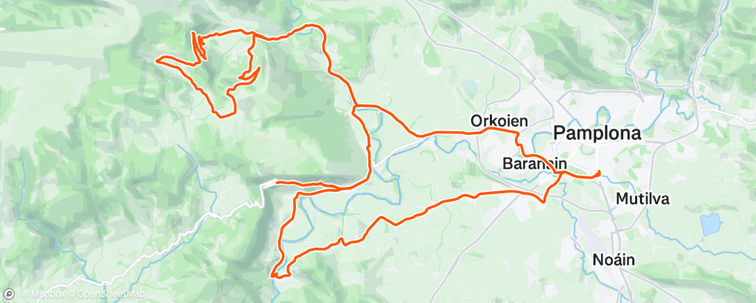 Map of the activity, Lunch Ride