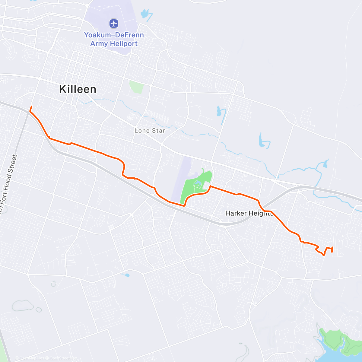 Карта физической активности (Morning Ride)