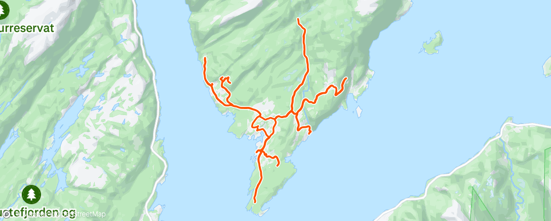 Map of the activity, Lunch Run