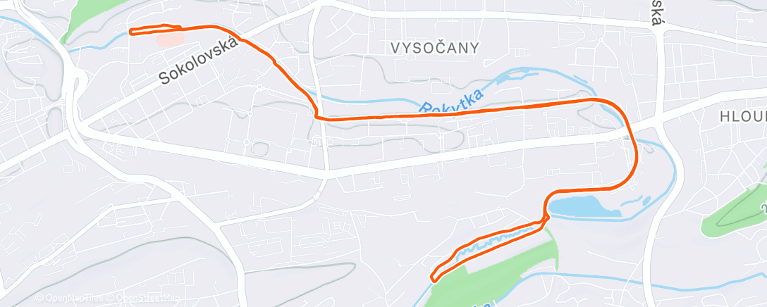 Map of the activity, Morning Run