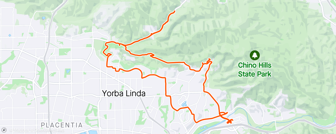 Map of the activity, Exploring Chino hills on the 3T