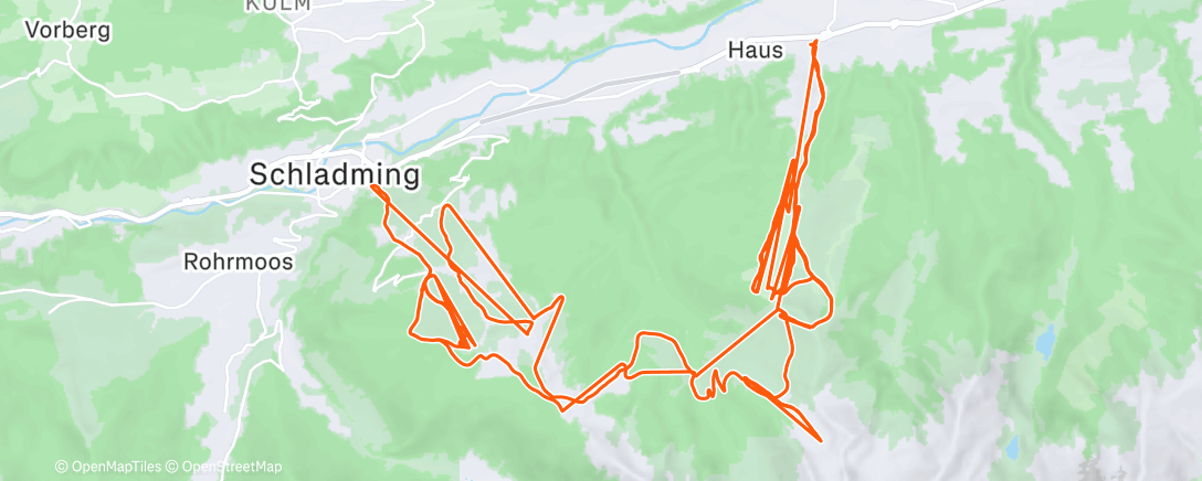 Map of the activity, Skiabfahrt am Morgen
