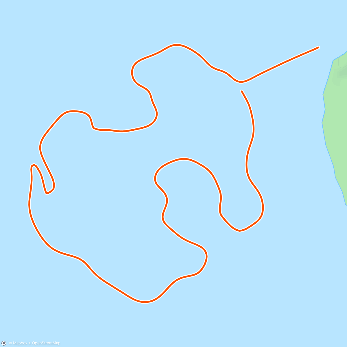 Map of the activity, Zwift - First Workout Recovery