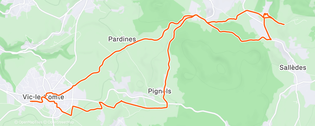 Map of the activity, Afternoon Ride