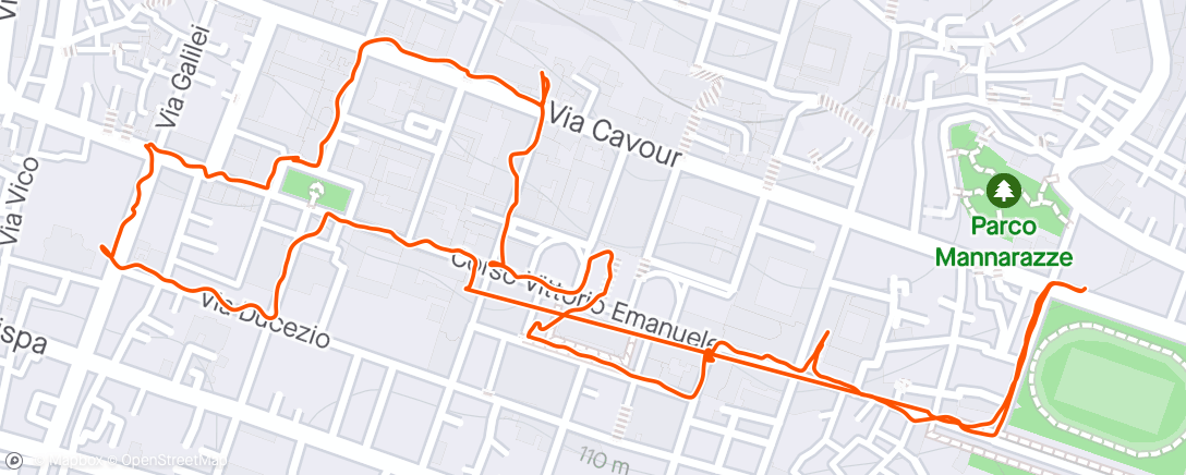 Map of the activity, Noto