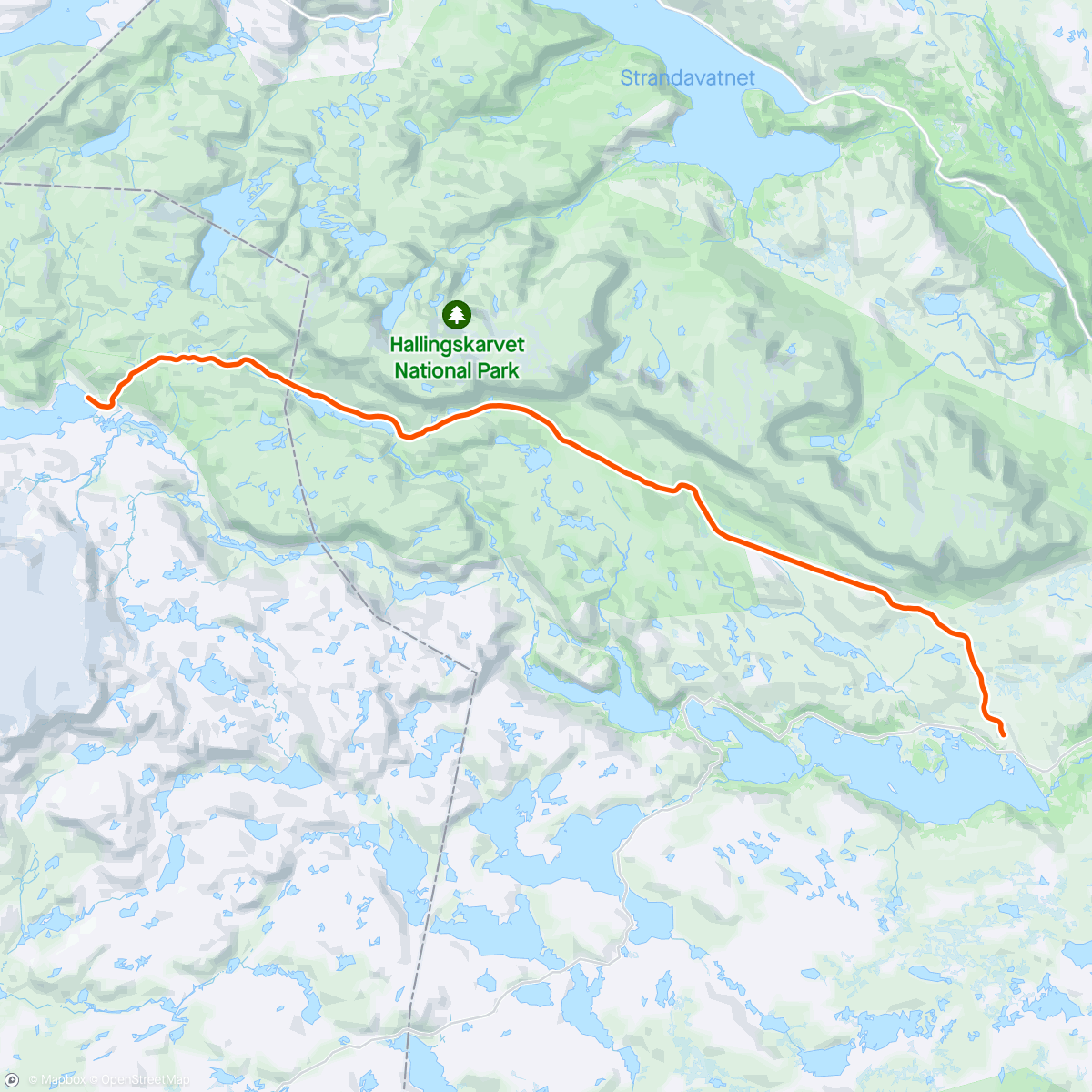 Map of the activity, Skarvenrennet 😅