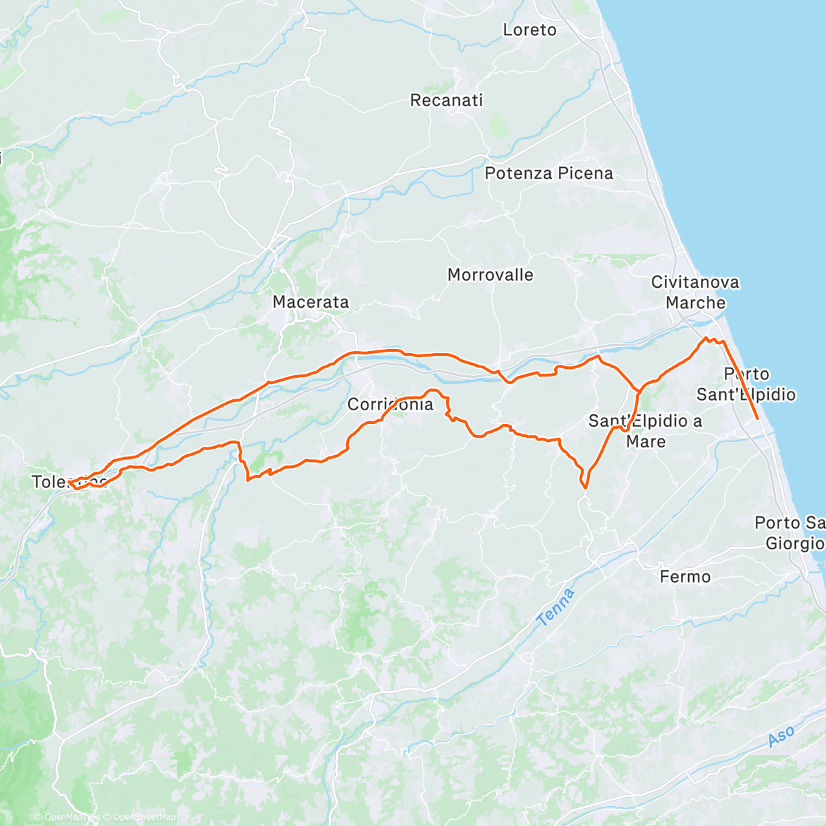 Map of the activity, Gf Tolentino