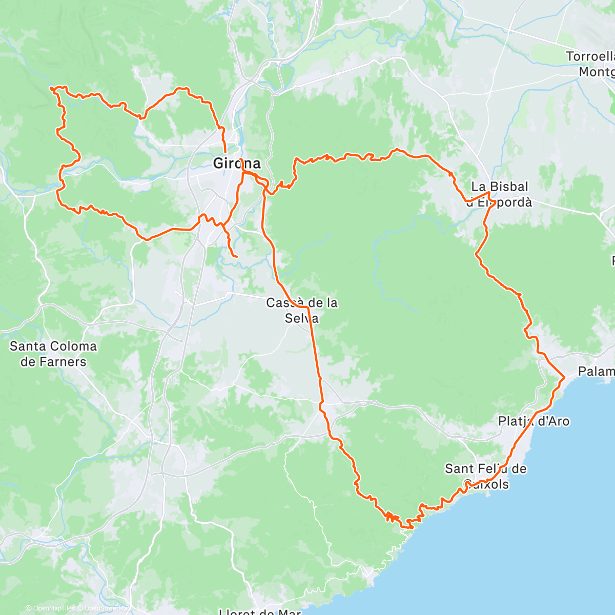 Mappa dell'attività Orange and Green in town