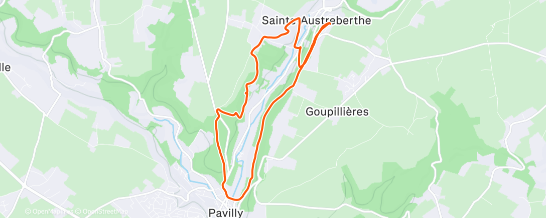 Map of the activity, Sortie boueuse en famille