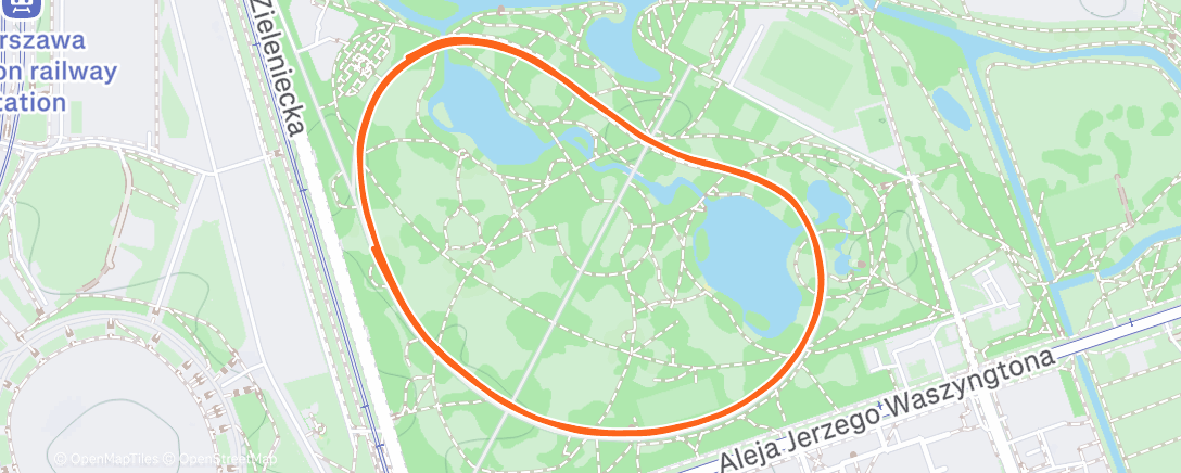 Map of the activity, parkrun Warszawa-Praga 🥉