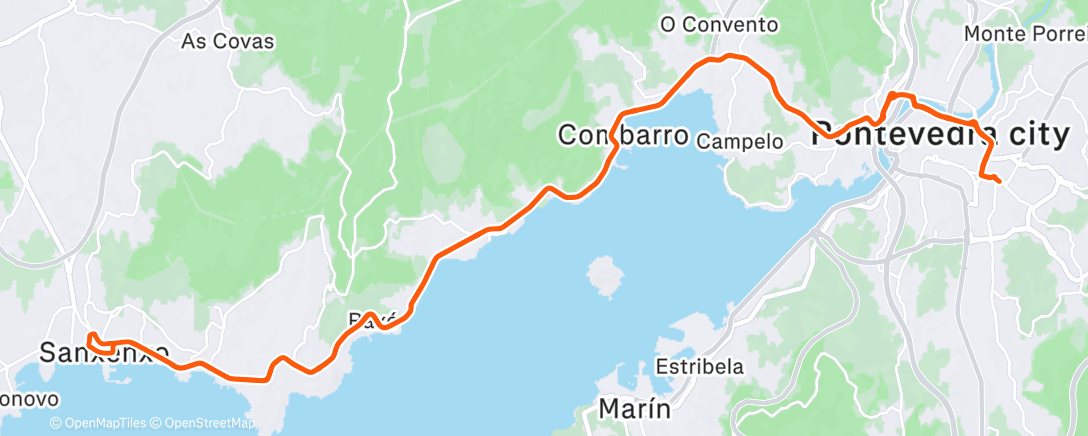 Map of the activity, Morning Ride