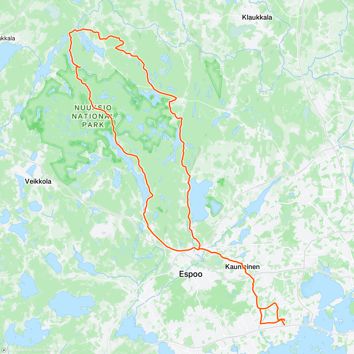 Map of the activity, Long Friday Allroad Ride