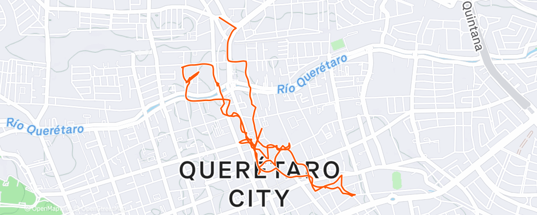 Map of the activity, De paseo en el centro, miércoles, pie
