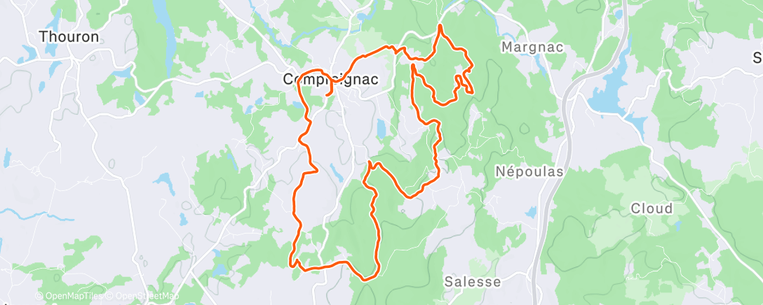 Map of the activity, Trail de Noel