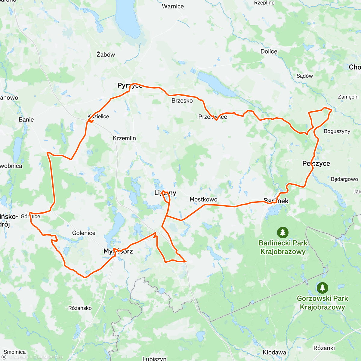 Map of the activity, Gorzowszczyzna 2 - Myślibórz