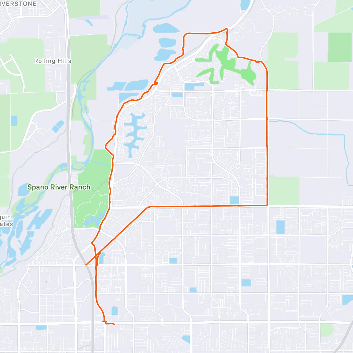 Map of the activity, Sunny Fres-yes long run