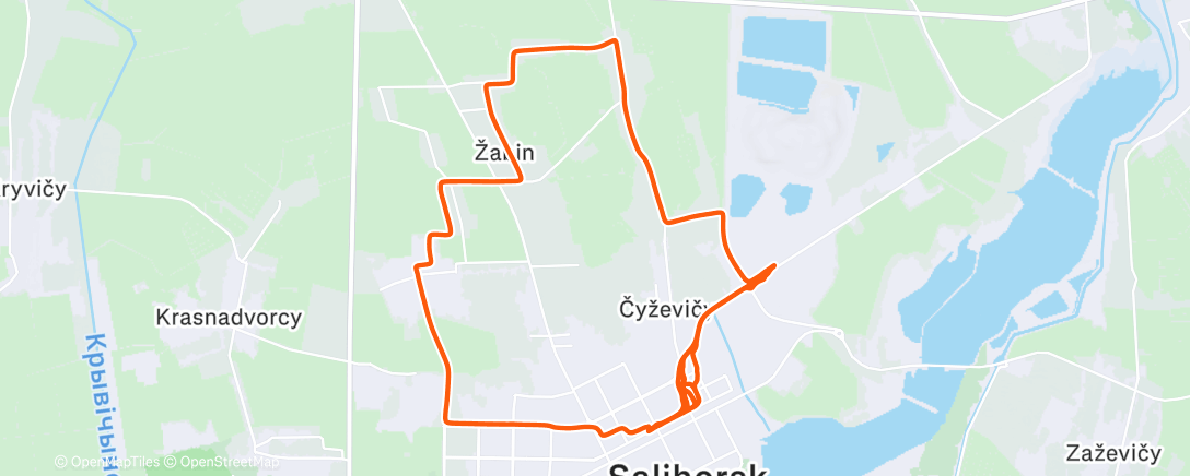 Map of the activity, 20k