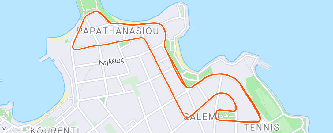 Map of the activity, Χαλκίδα τρέξιμο