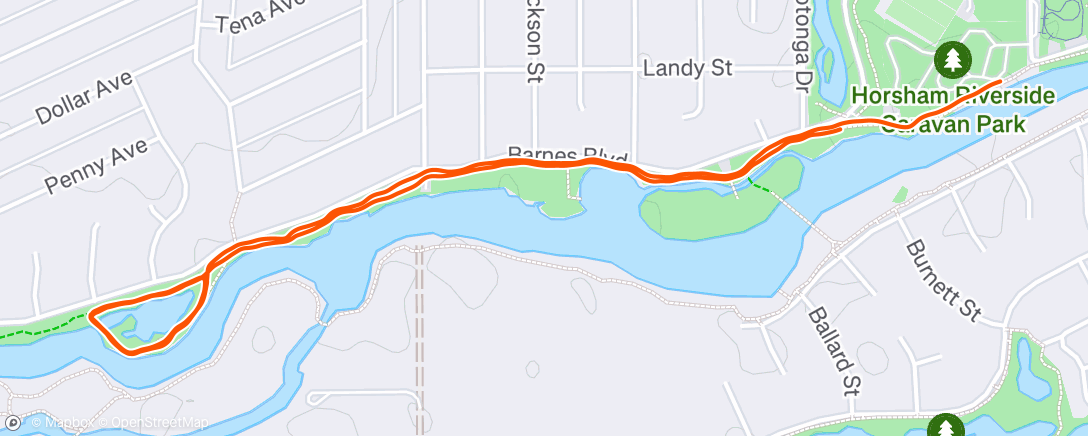 Map of the activity, Morning Run