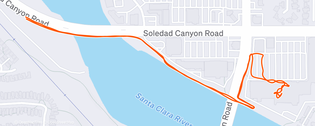 Map of the activity, Afternoon Run