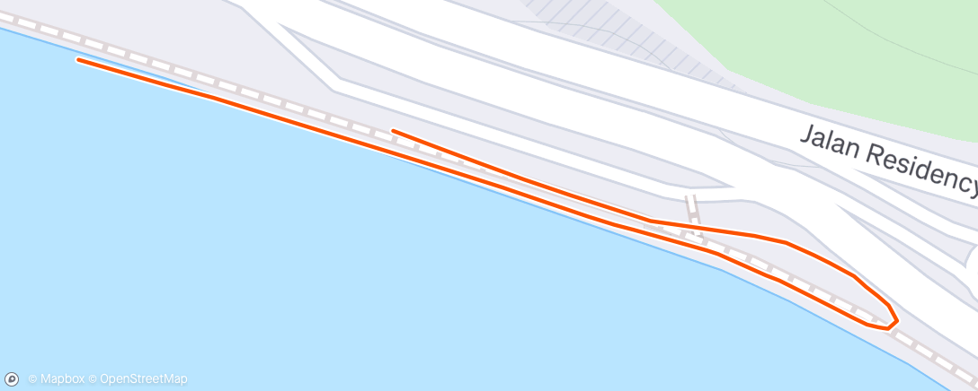 Map of the activity, Evening Run