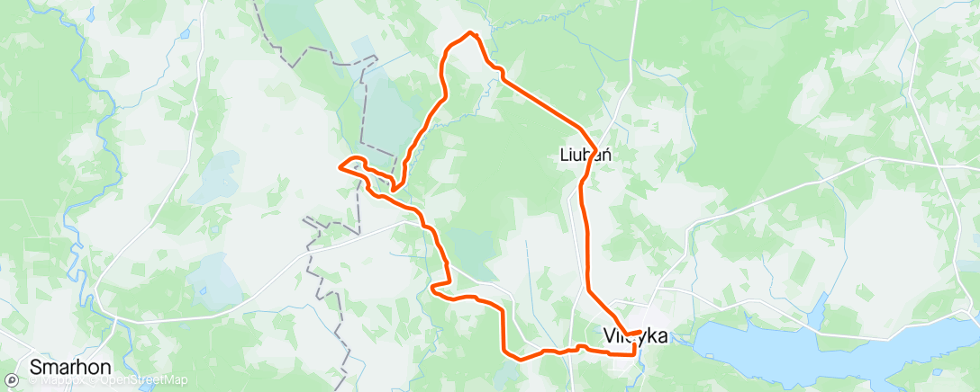 Map of the activity, Mountain Bike