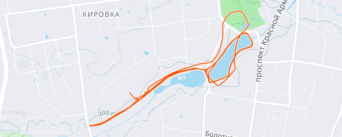 Карта физической активности (Вечерний забег)