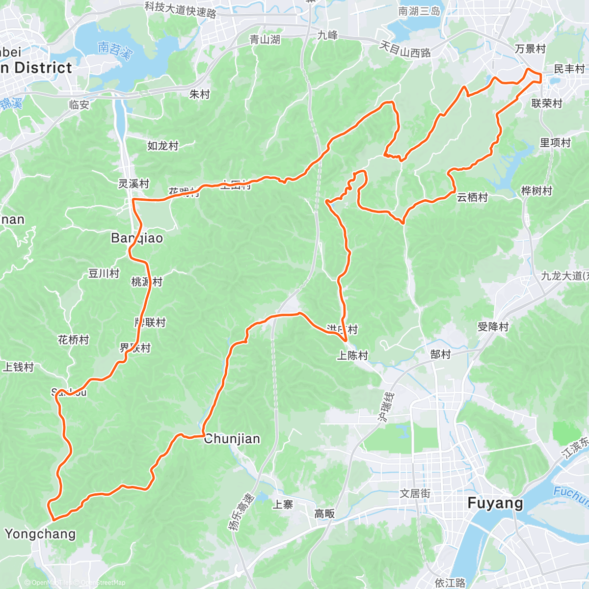 Map of the activity, 晨间骑行