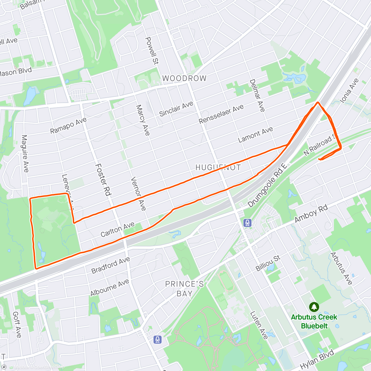 Map of the activity, Wrong Way Run