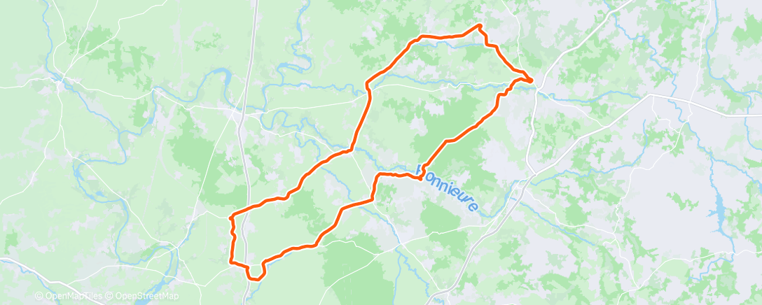 Map of the activity, Sortie endurance solo
