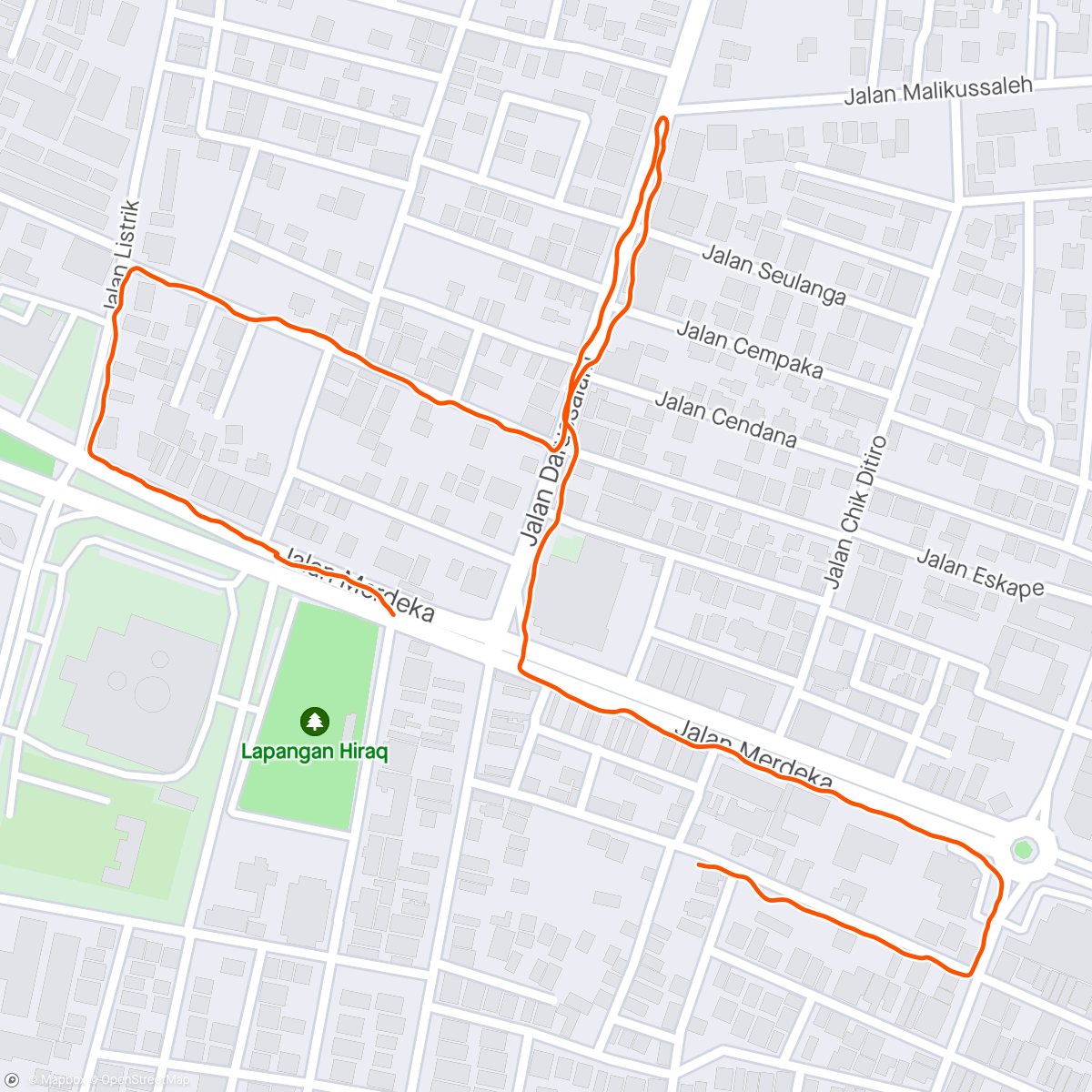 Map of the activity, City walk