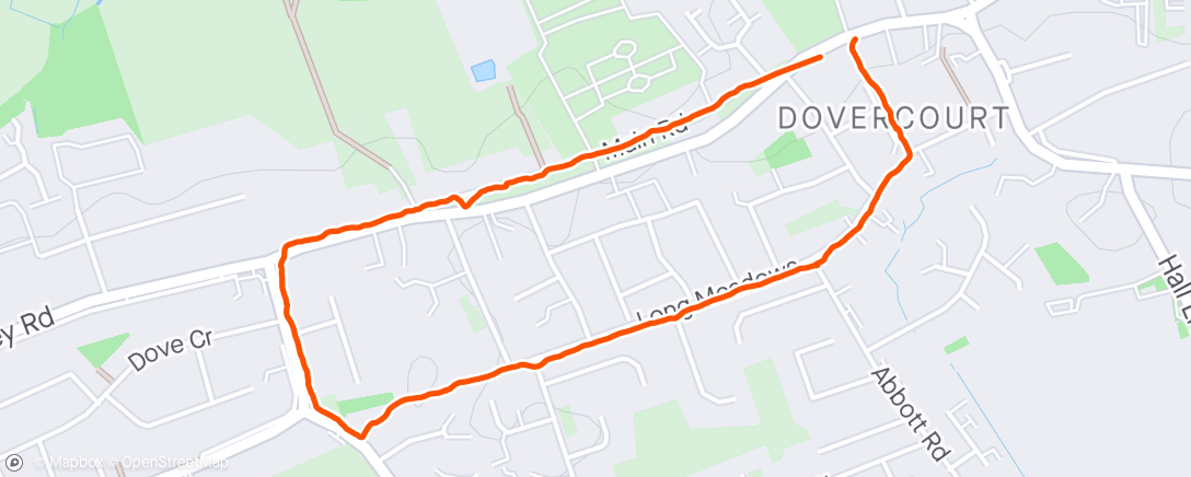 Map of the activity, dog walk