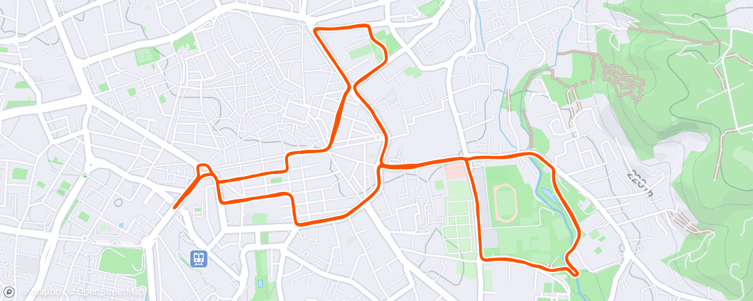 Map of the activity, Morning Run