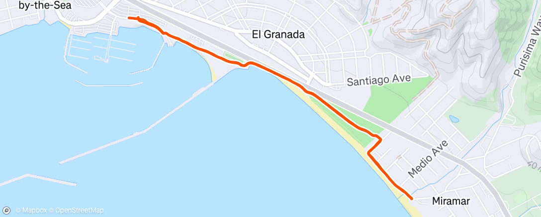 Map of the activity, Lunch Run