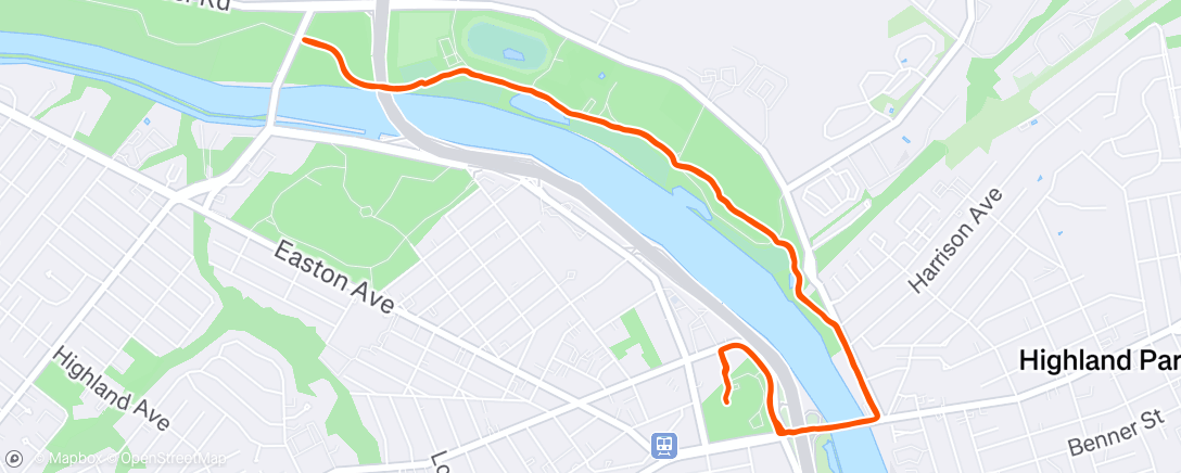 Map of the activity, Thursday Morning Run