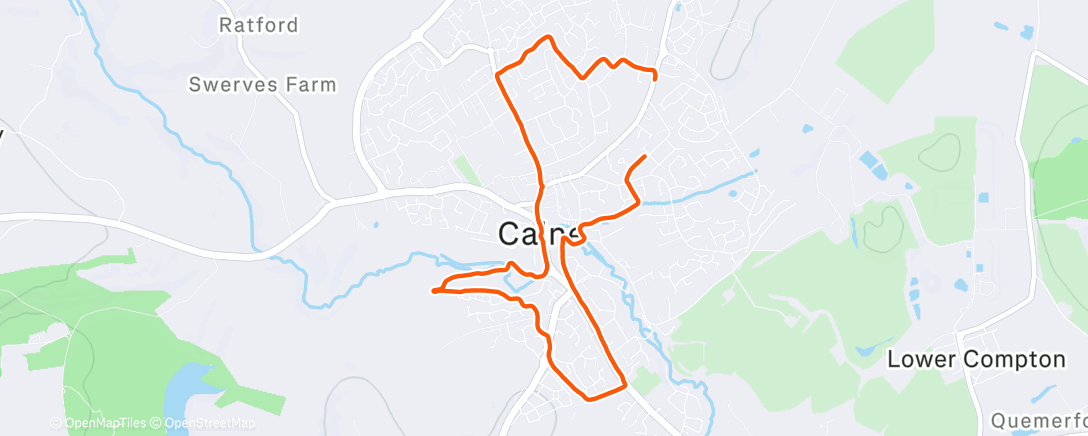 Map of the activity, Lunch Run