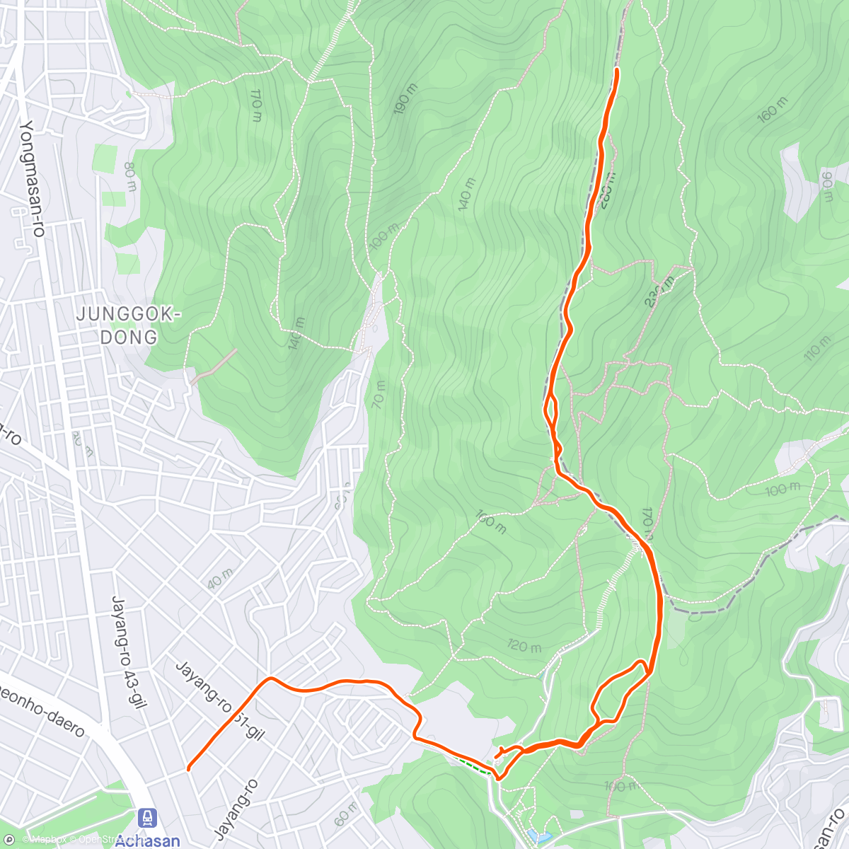 Map of the activity, 아차산